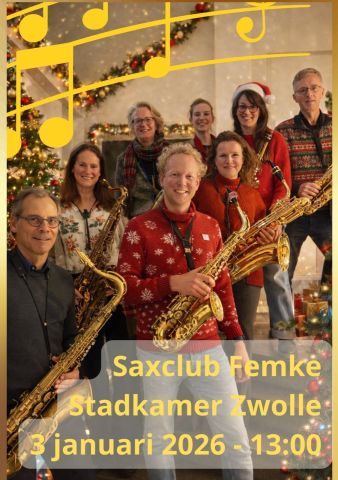 Saxclub Femke luidt het nieuwe jaar in!