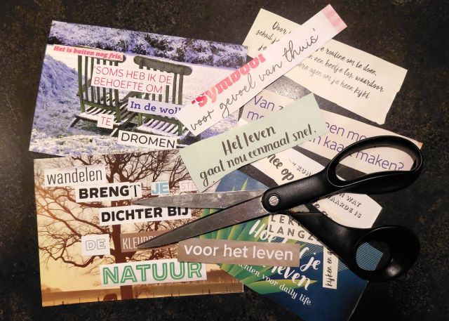 Poëzie knipselkunst ‘mijn generatie’