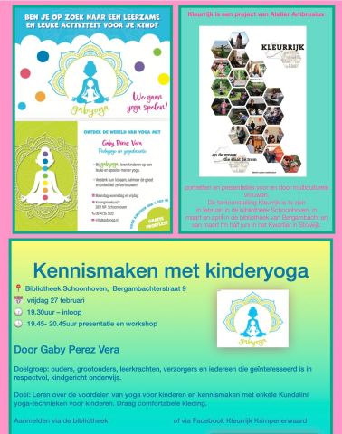 Kleurrijk presenteert: kennismaken met Kinderyoga