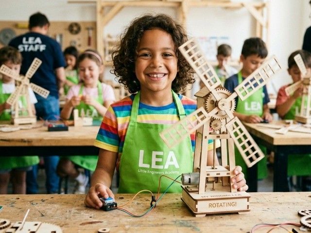 Workshop van Little Engineers Academy: Bouw een windmolen
