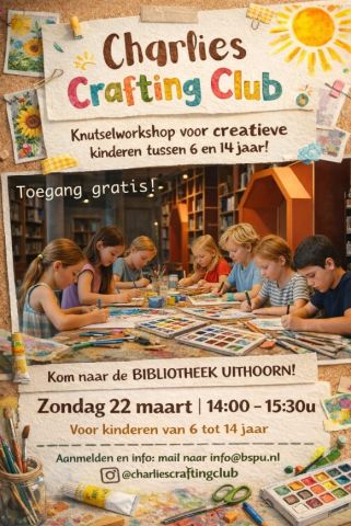 Charlie’s Crafting Club: kom knutselen | 6-14 jaar | Uithoorn
