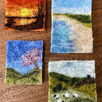 Zin in Zondag: Workshop naaldvilten: vakantiefoto's - schilderen van landschap
