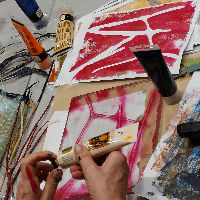 Workshop print-pret met Gelli-plate
