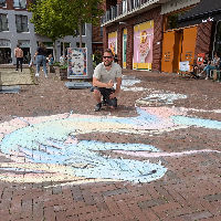 Stoepkrijtkunst met Mark Briggeman
