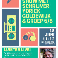 Live radio op VisualFM vanuit Bibliotheek Langedijk met kinderboekenschrijver Yorick Goldewijk