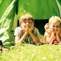 Op de mini-camping