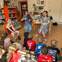 Leesfeest met burgemeester van Bijsterveldt