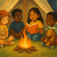 Op de mini-camping