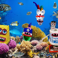 Maak je eigen zeemonster van afvalmateriaal