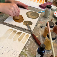 Aquarel verf maken met aarde-pigmenten