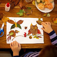 Kunst maken met herfstblaadjes (4-7 jaar)