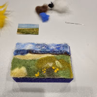 Workshop: Naaldvilten, schilderen met wol