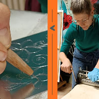 Workshop etsen in bibliotheek Wezep