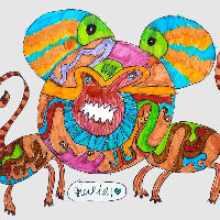 Tentoonstelling: Mythische fantasiewezens door Giulia (8-12 jaar)