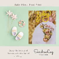 Workshop: Baby bloemen voetprint/ Baby floral foot print