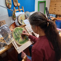 Mini expositie: Natuur schilderen op hout